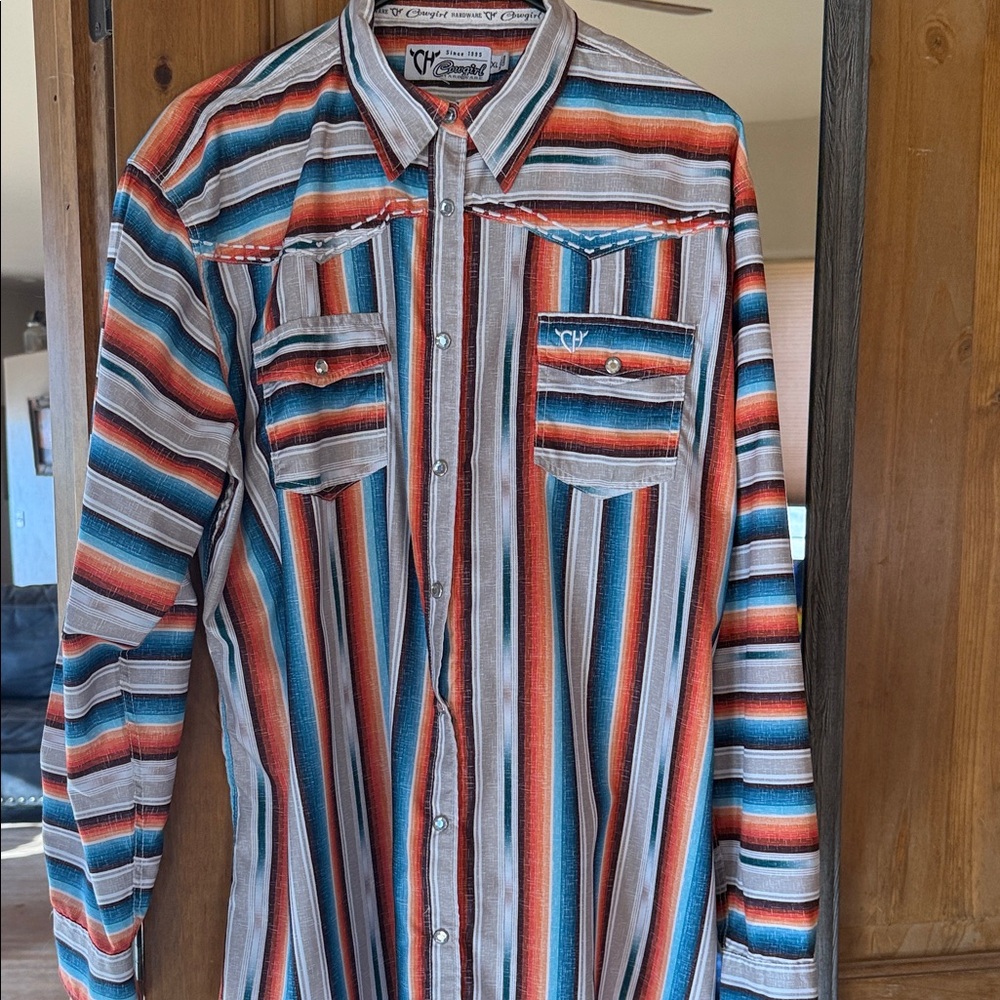 Cruel Girl Multicolor Striped Button Down Shirt